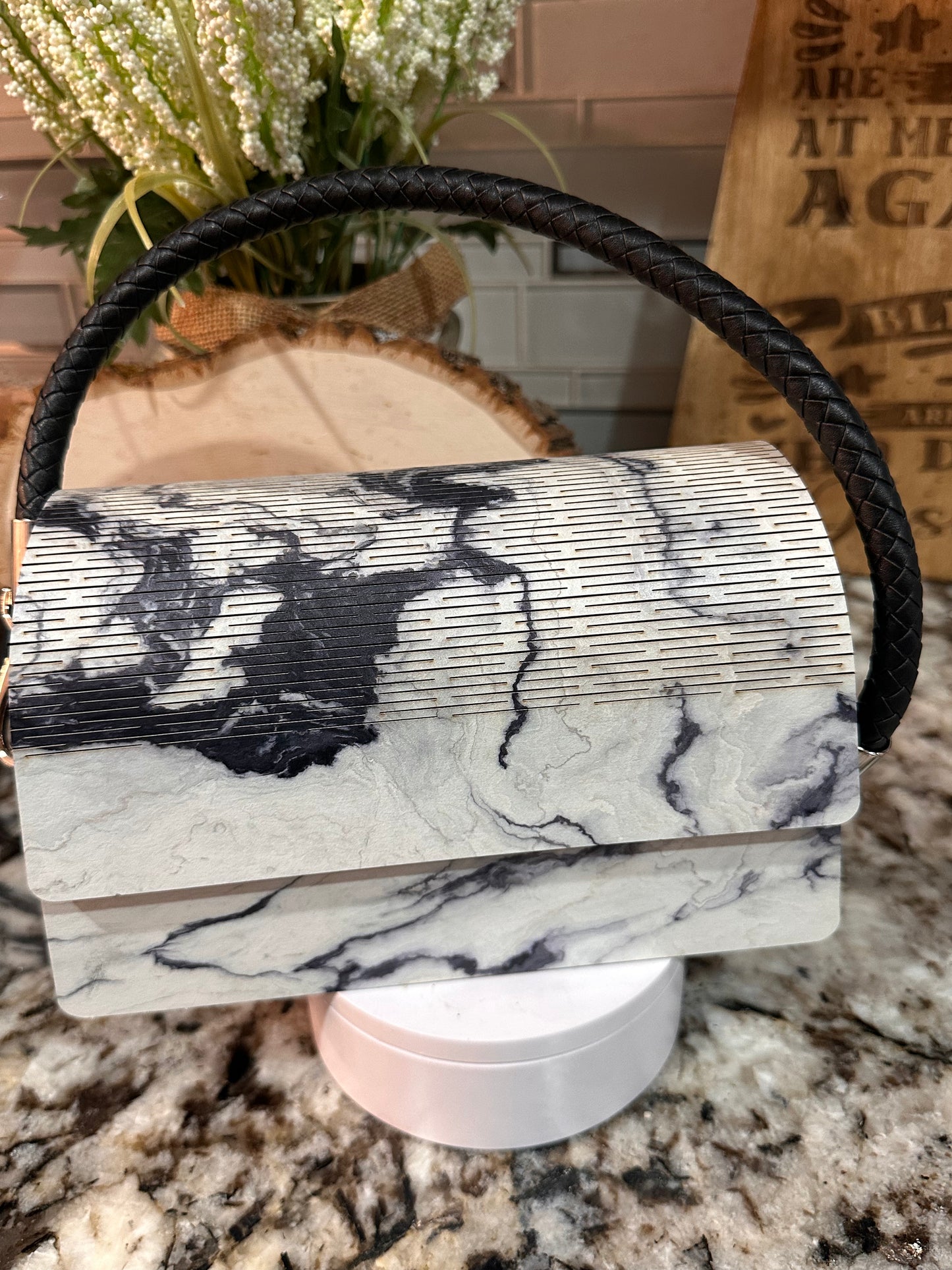 "PINT SIZE" WOOD PURSE