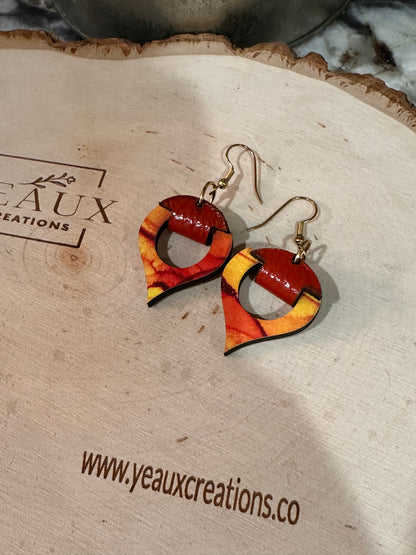 "RING OF FIRE" WOOD PURSE