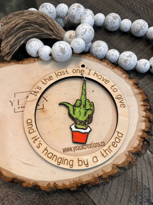 GREENMAN MIDDLE FINGER ORNAMENT