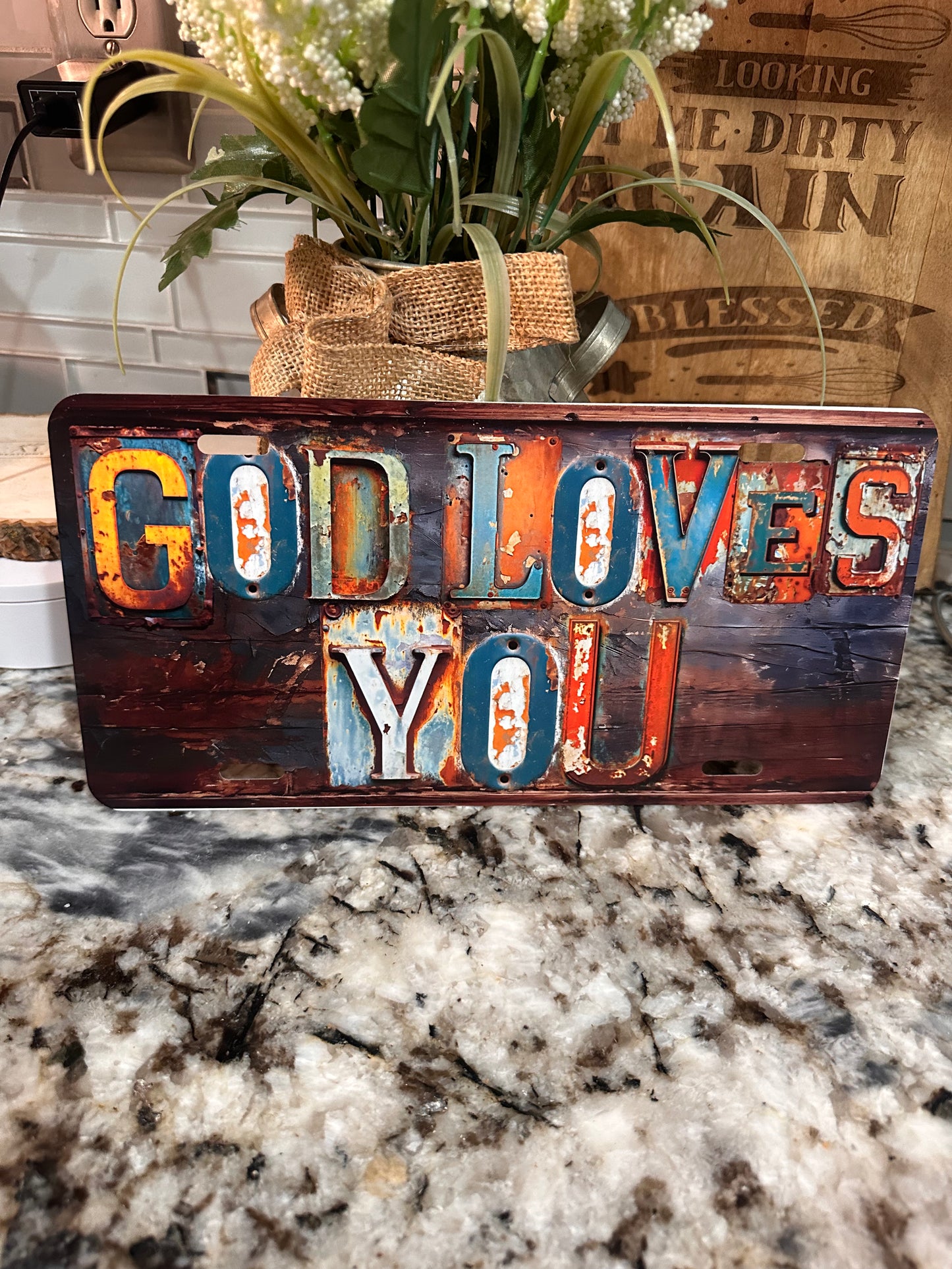 GOD LOVES YOU-LICENSE PLATE