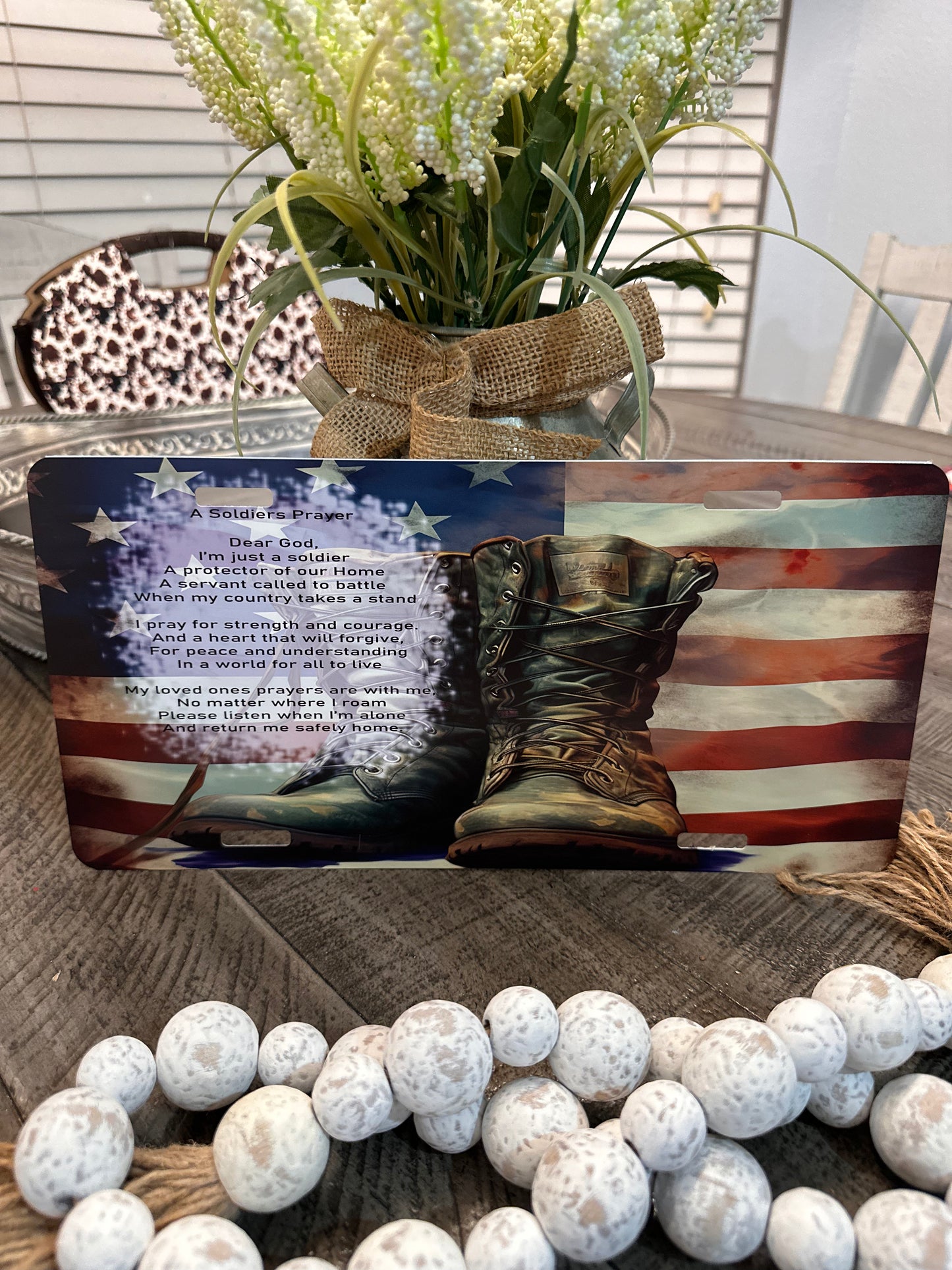 A SOLDIER’S PRAYER-LICENSE PLATE