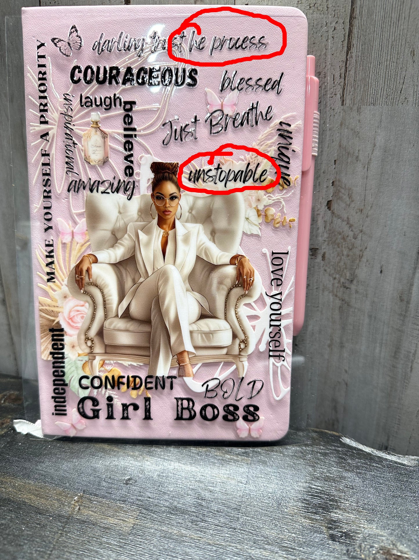 Journal Cover UV DTF- GIRL BOSS (OOPS)