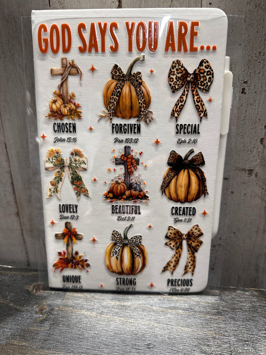 Journal Cover UV DTF- GOD SAYS I AM