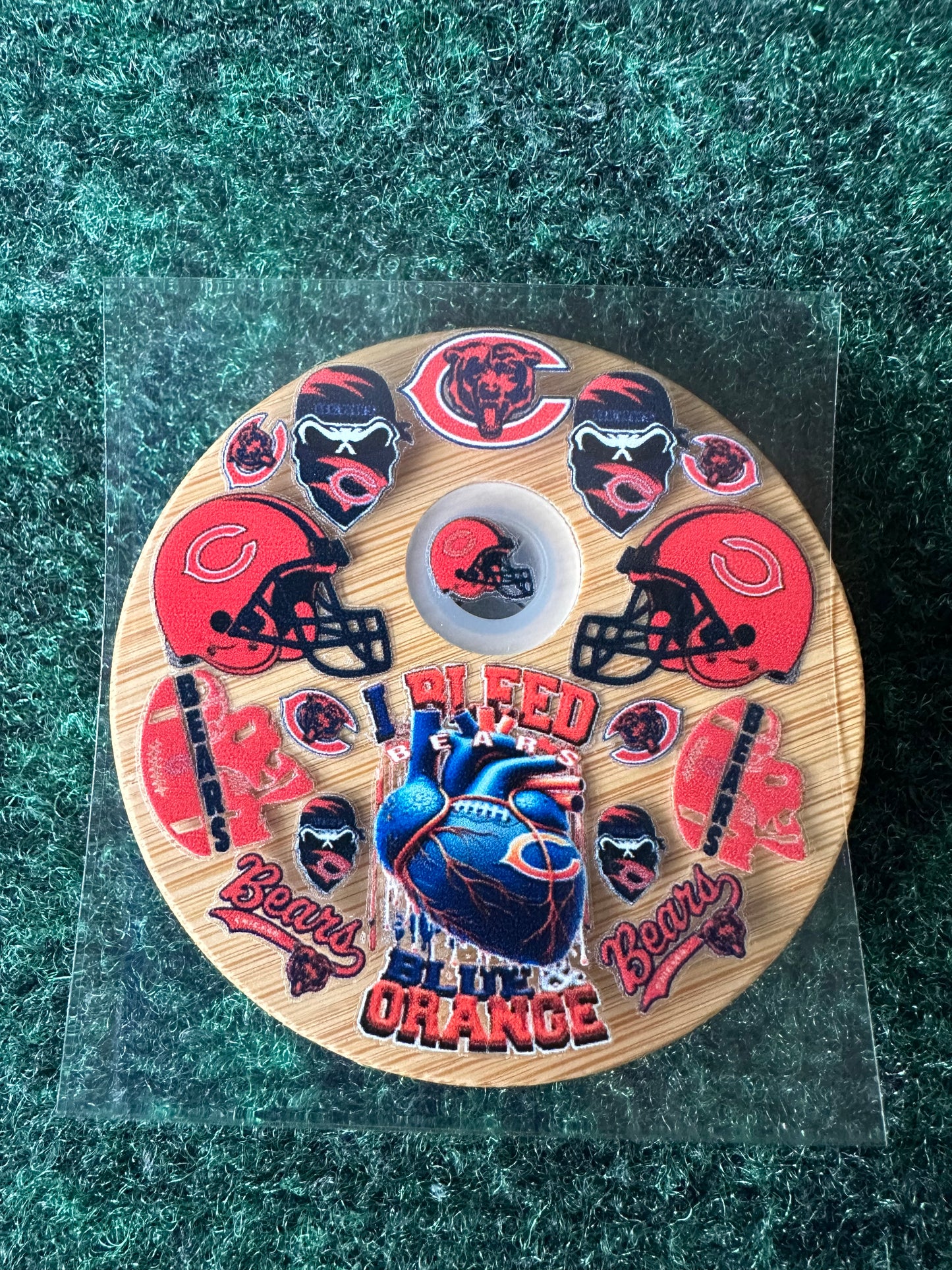 16 0z UV DTF DOUBLE SIDED Cup Wrap with Matching Lid Decal - SPORTS TEAMS (PICK TEAM)