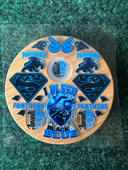 16 0z UV DTF DOUBLE SIDED Cup Wrap with Matching Lid Decal - SPORTS TEAMS (PICK TEAM)