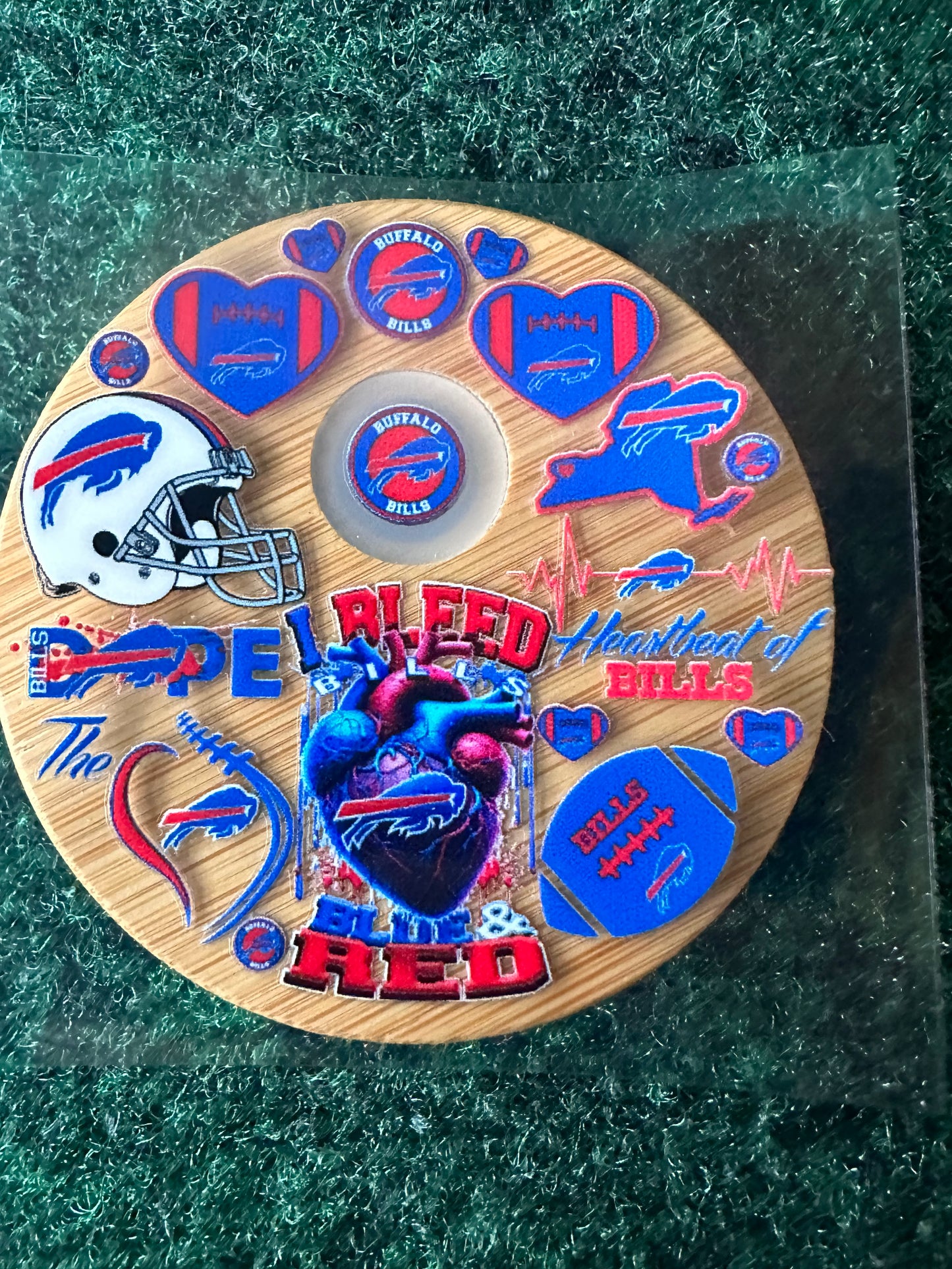 16 0z UV DTF DOUBLE SIDED Cup Wrap with Matching Lid Decal - SPORTS TEAMS (PICK TEAM)