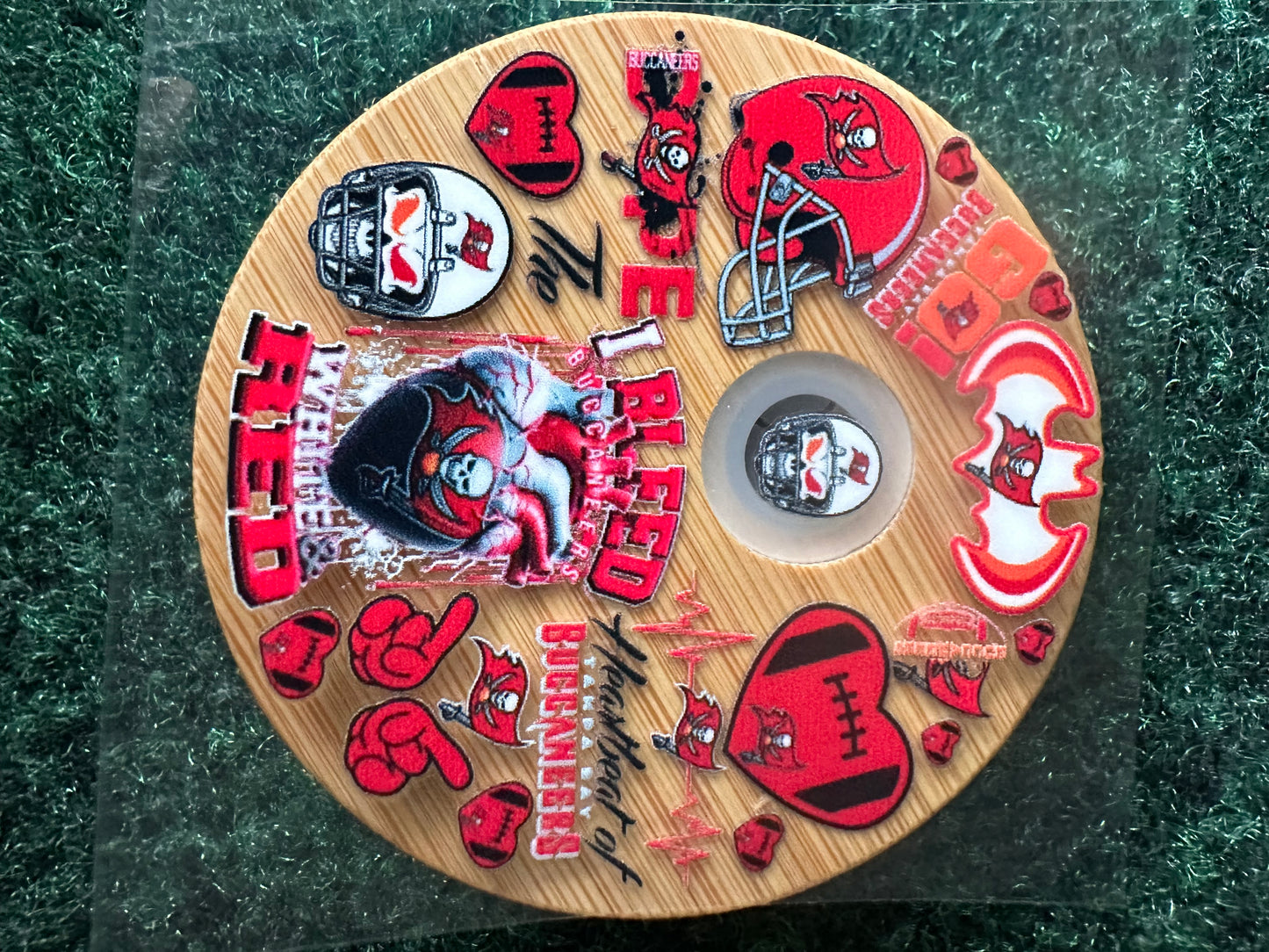 16 0z UV DTF DOUBLE SIDED Cup Wrap with Matching Lid Decal - SPORTS TEAMS (PICK TEAM)