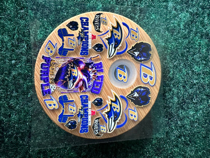 16 0z UV DTF DOUBLE SIDED Cup Wrap with Matching Lid Decal - SPORTS TEAMS (PICK TEAM)