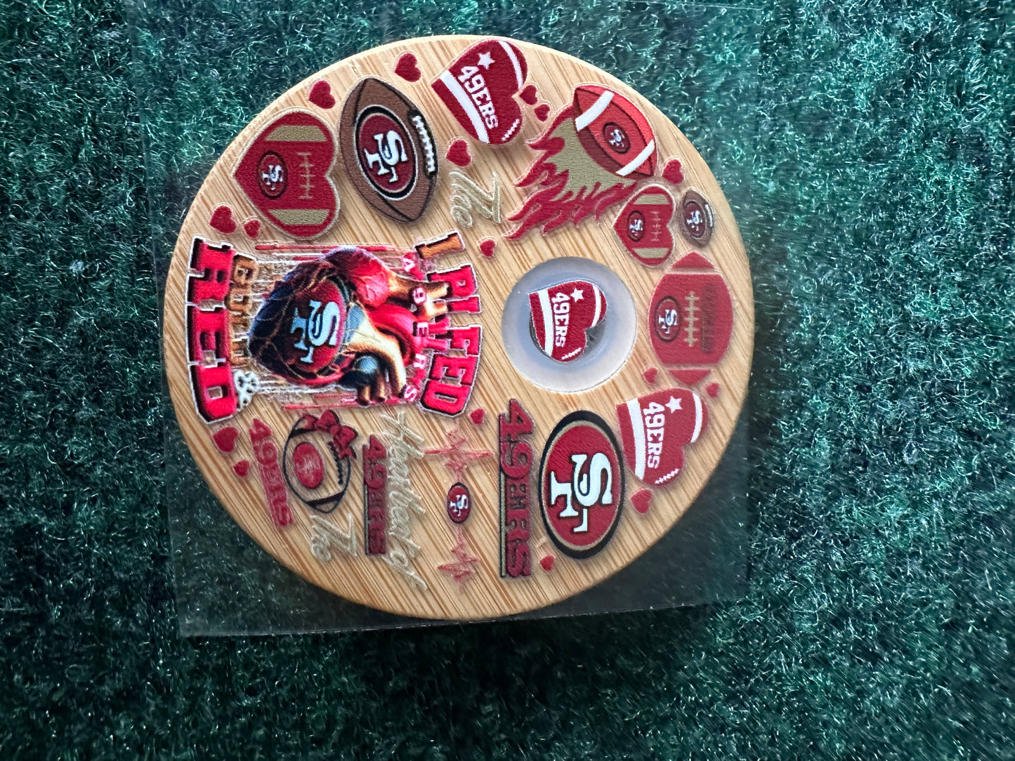 16 0z UV DTF DOUBLE SIDED Cup Wrap with Matching Lid Decal - SPORTS TEAMS (PICK TEAM)