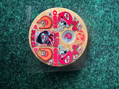 16 0z UV DTF DOUBLE SIDED Cup Wrap with Matching Lid Decal - SPORTS TEAMS (PICK TEAM)