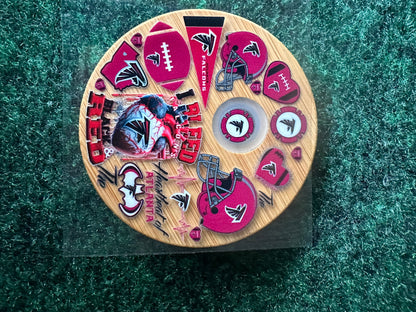 16 0z UV DTF DOUBLE SIDED Cup Wrap with Matching Lid Decal - SPORTS TEAMS (PICK TEAM)