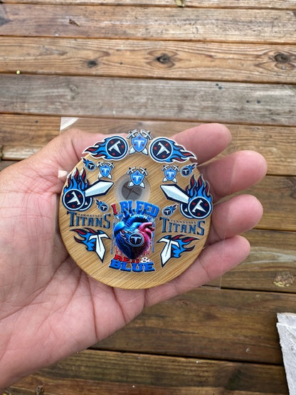 16 0z UV DTF DOUBLE SIDED Cup Wrap with Matching Lid Decal - SPORTS TEAMS (PICK TEAM)