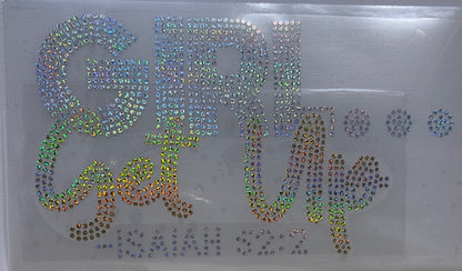 Spangle Transfer- GIRL...GET UP (HOLOGRAPHIC SILVER AND HOLOGRAPHIC GOLD)