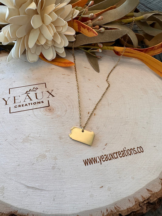 PERSONALIZED PENNSYLVANIA NECKLACE