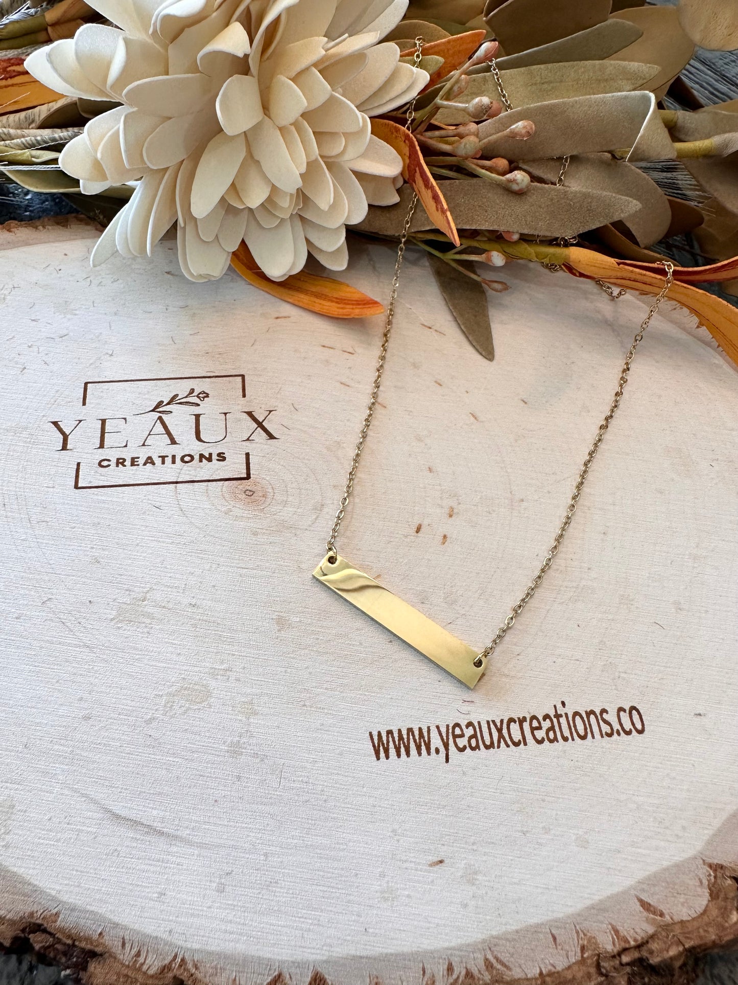 PERSONALIZED FLAT BAR SPORTS MOM NECKLACE