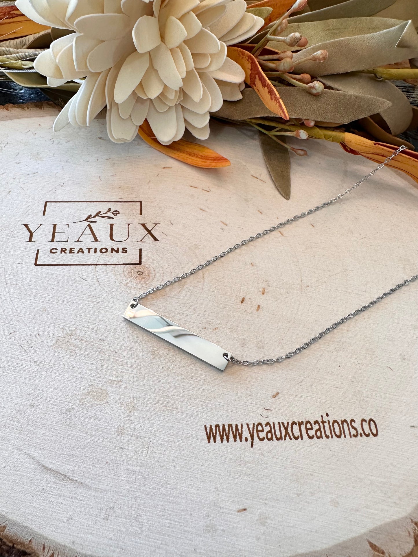 PERSONALIZED FLAT BAR SPORTS MOM NECKLACE