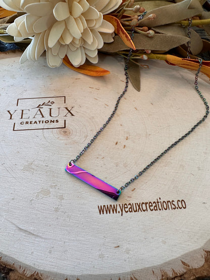 PERSONALIZED FLAT BAR SPORTS MOM NECKLACE