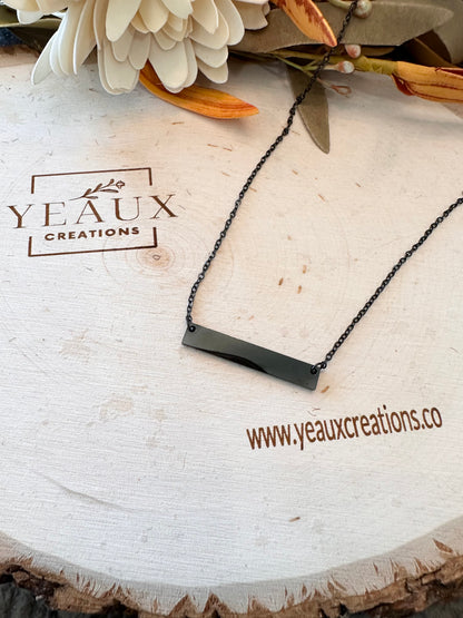 PERSONALIZED FLAT BAR SPORTS MOM NECKLACE