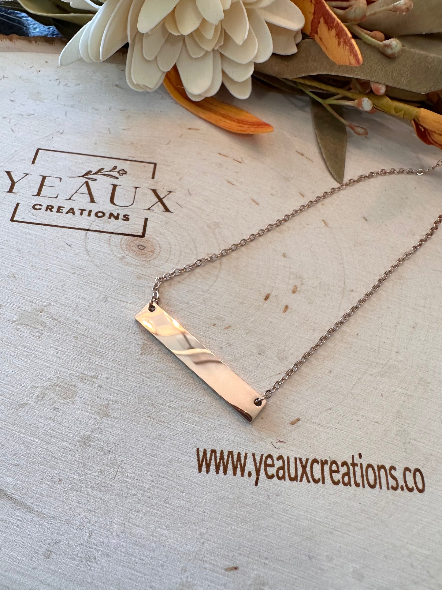 PERSONALIZED FLAT BAR SPORTS MOM NECKLACE