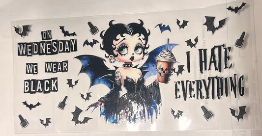 16 0z UV DTF DOUBLE SIDED Cup Wrap -BETTY ON WEDNESDAY