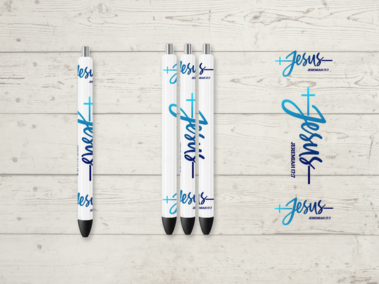 PEN WRAP - JESUS (BLUE OMBRE)