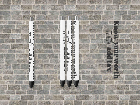 PEN WRAP - KNOW YOUR WORTH