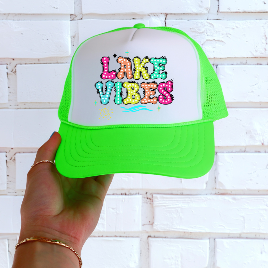 DTF HAT TRANSFER- LAKE VIBES
