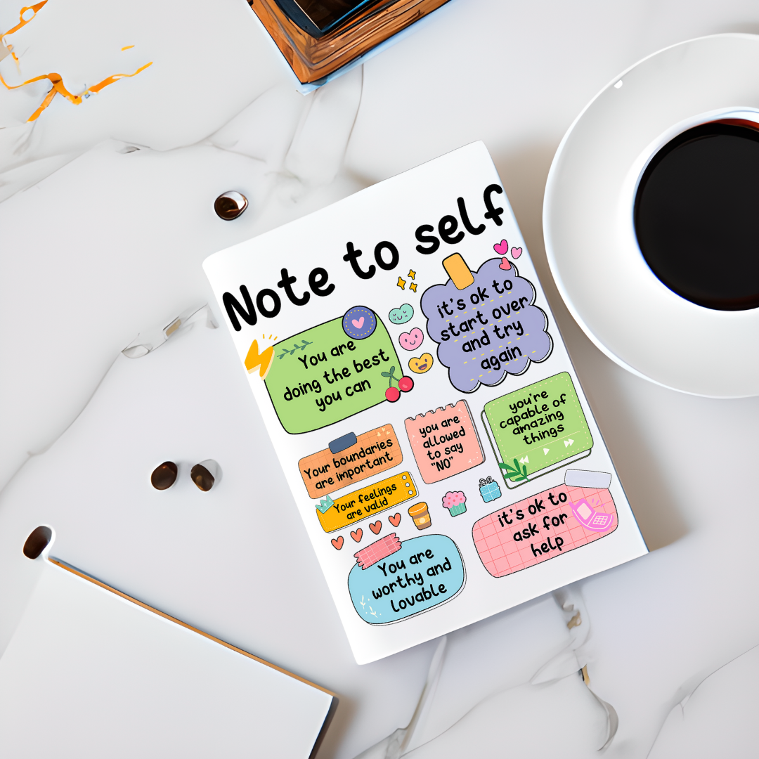 Journal Cover UV DTF- NOTE TO SELF