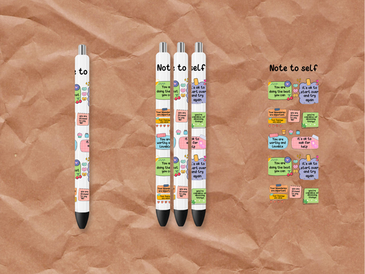 PEN WRAP - NOTE TO SELF