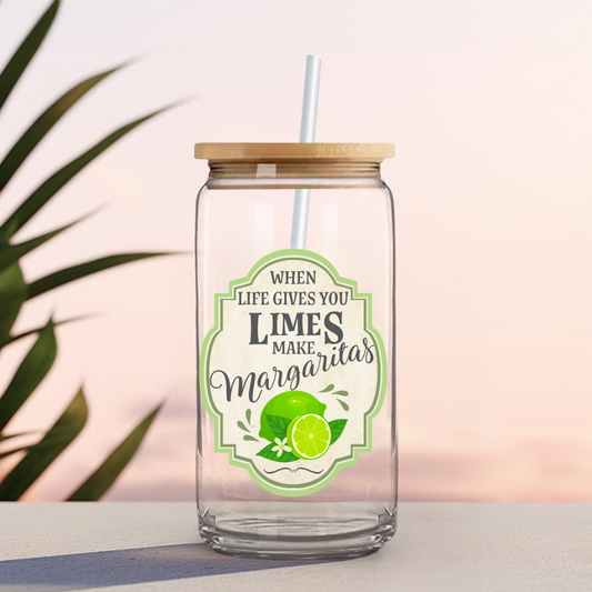 16 0z UV DTF Cup Decal- LIMES MAKE MARGARITAS
