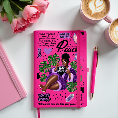 Journal Cover UV DTF- SELF CARE PRIORITIZING MY PEACE