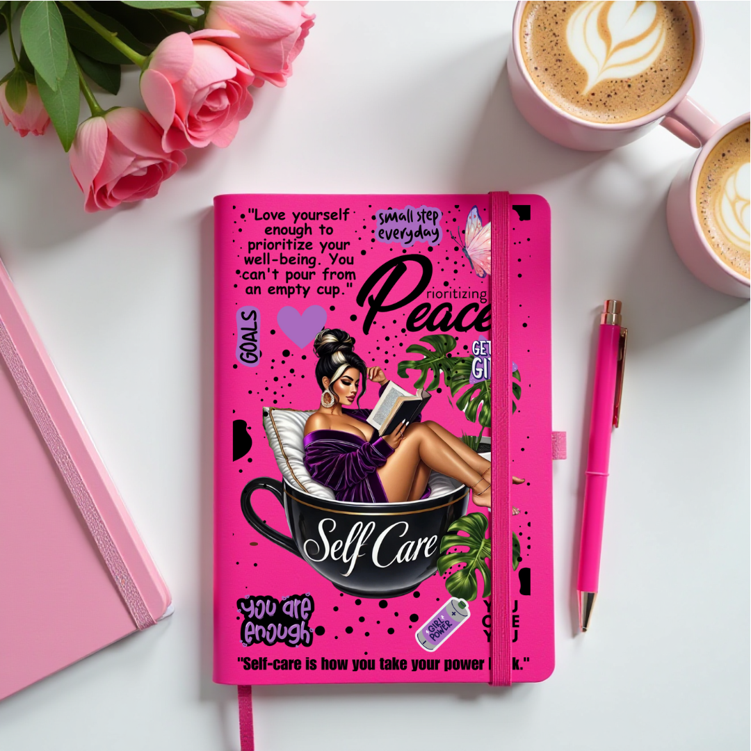 Journal Cover UV DTF- SELF CARE PRIORITIZING MY PEACE