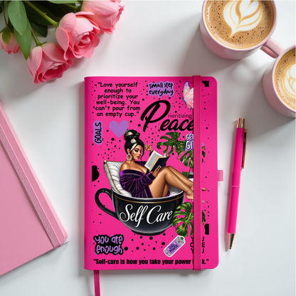 Journal Cover UV DTF- SELF CARE PRIORITIZING MY PEACE
