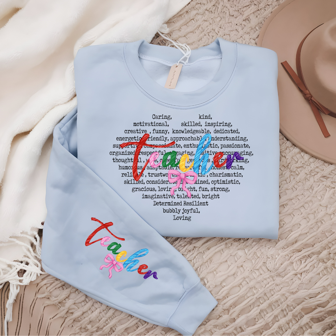 DTF Transfer- TEACHER ADJECTIVES