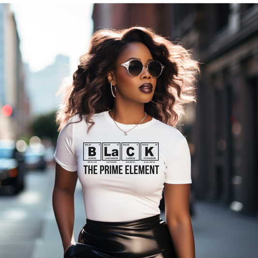 Single Color Screen Print - BLACK THE PRIME ELEMENT