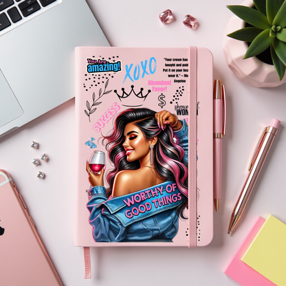 Journal Cover UV DTF- WORTHY OF GOOD THINGS