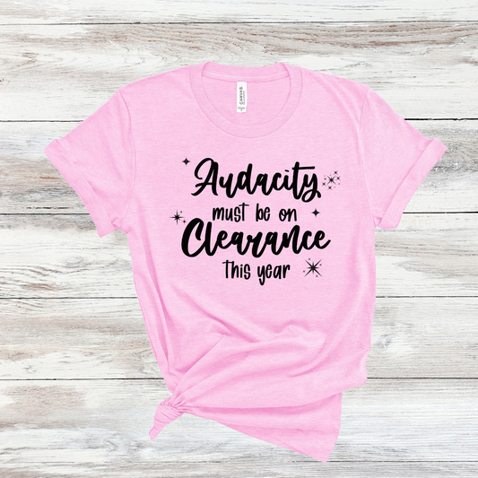 SINGLE COLOR SCREEN PRINT- AUDACITY MUST BE ON CLEARANCE