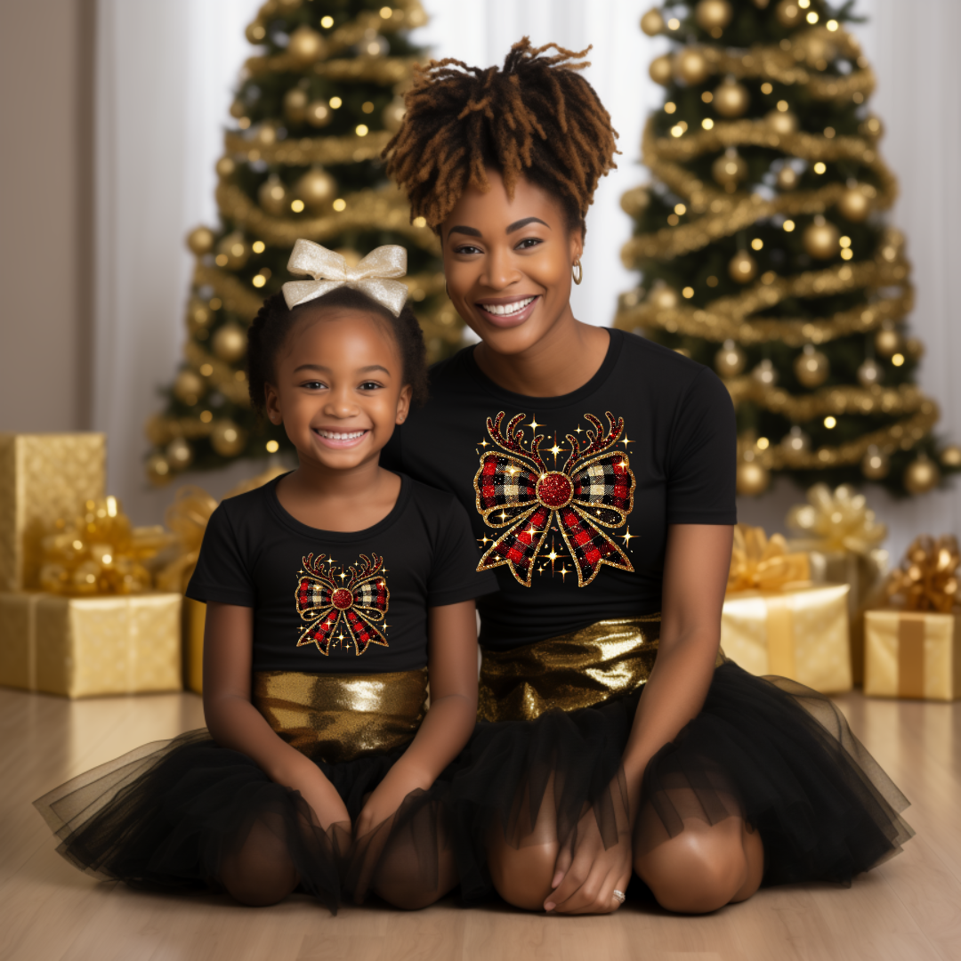 DTF Transfer- BUFFALO PLAID BOW