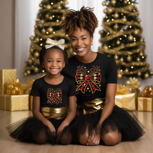 DTF Transfer- BUFFALO PLAID BOW