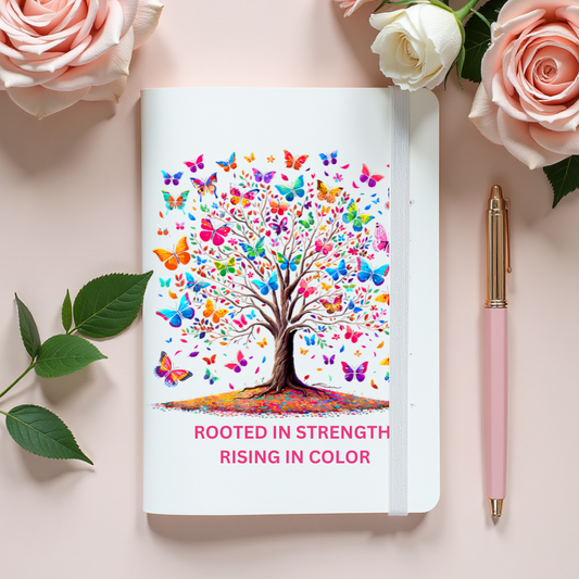 Journal Cover UV DTF- ROOTED IN STRENGTH TREE