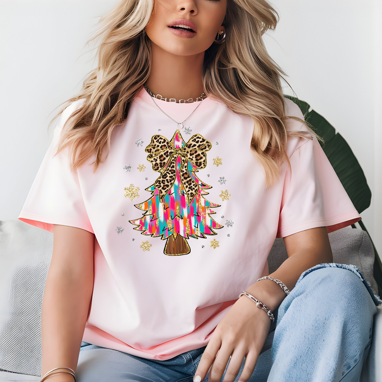 DTF Transfer- COLORFUL TREE CHEETAH