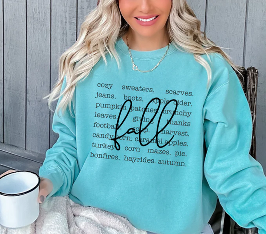 Single Color Screen Print- FALL ADJECTIVES