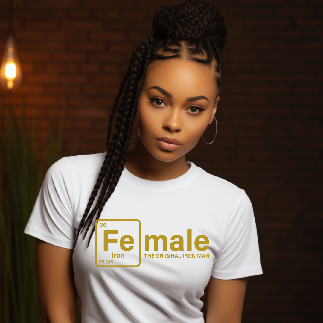 Single Color Screen Print -FEMALE ELEMENT (GOLD METALLIC)