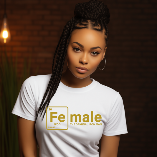 Single Color Screen Print -FEMALE ELEMENT (GOLD METALLIC)