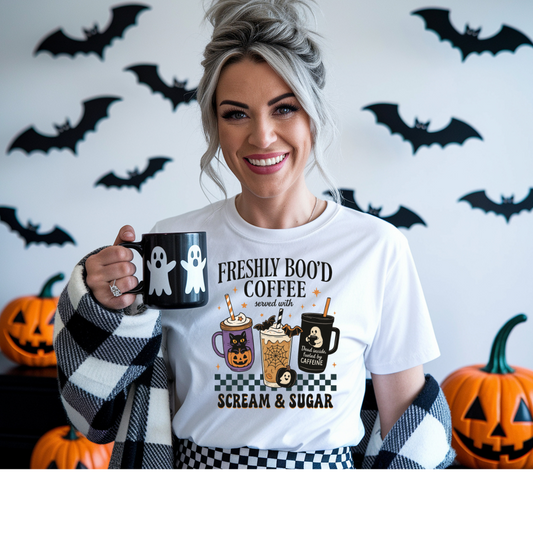 DTF Transfer- FRESHLY BOO'D COFFEE