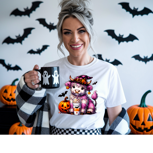 DTF Transfer- HYLAND COW HALLOWEEN