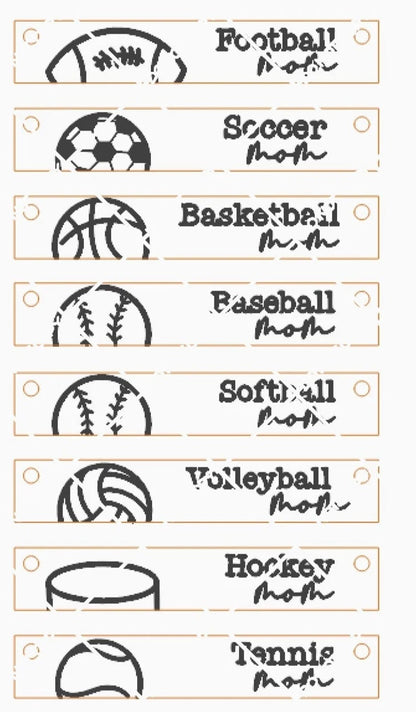 PERSONALIZED FLAT BAR SPORTS MOM NECKLACE