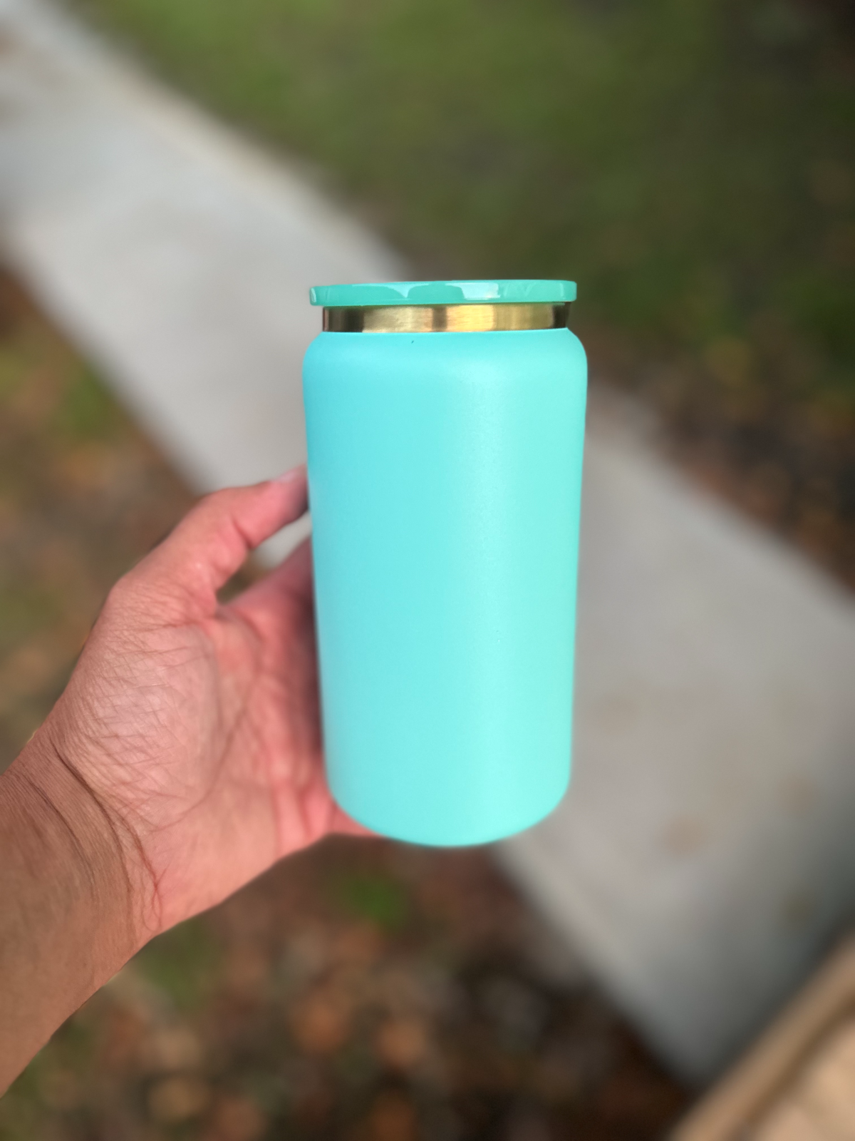 16 oz Double Walled Vacuum Insulated Stainless Steel- Gold Plated