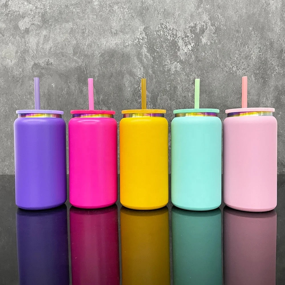 16 oz Double Walled Vacuum Insulated Stainless Steel- Rainbow Plated