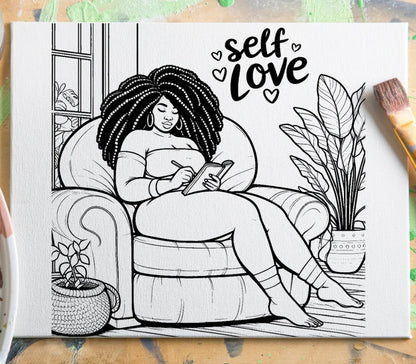 Paint Canvas with paint and brush